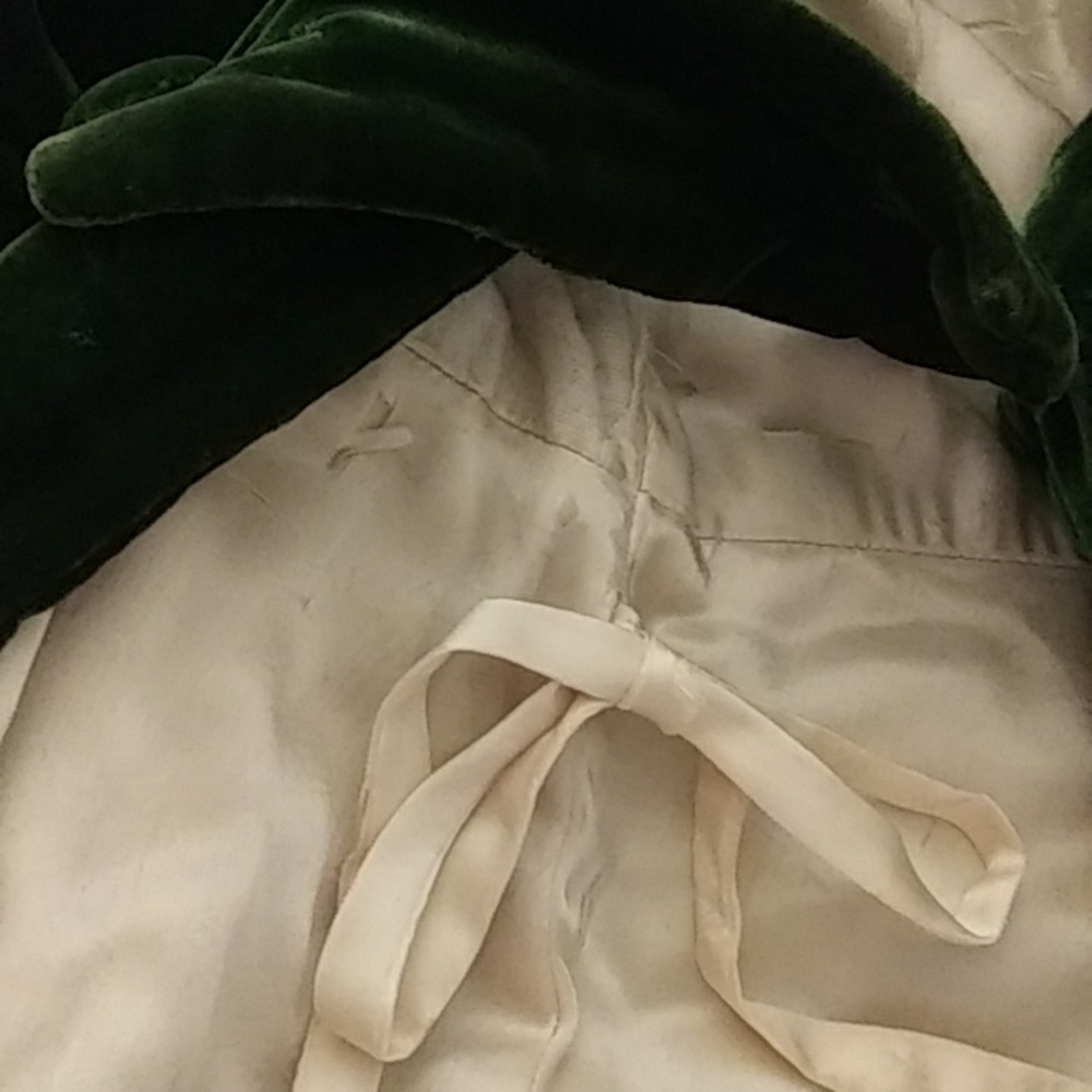 Antique Victorian fur collar green velvet silk coat vintage jacket Edwardian - Picture 16 of 16